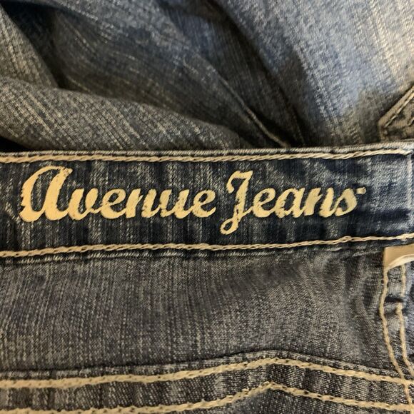 Avenue Jeans Women Size 16 Bedazzled Denim Studded Crystal Bootcut Y2K Rock Star - Picture 15 of 16